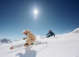 Zabawa w śniegu do wiosny – ostatni zjazd w dolinie Stubai